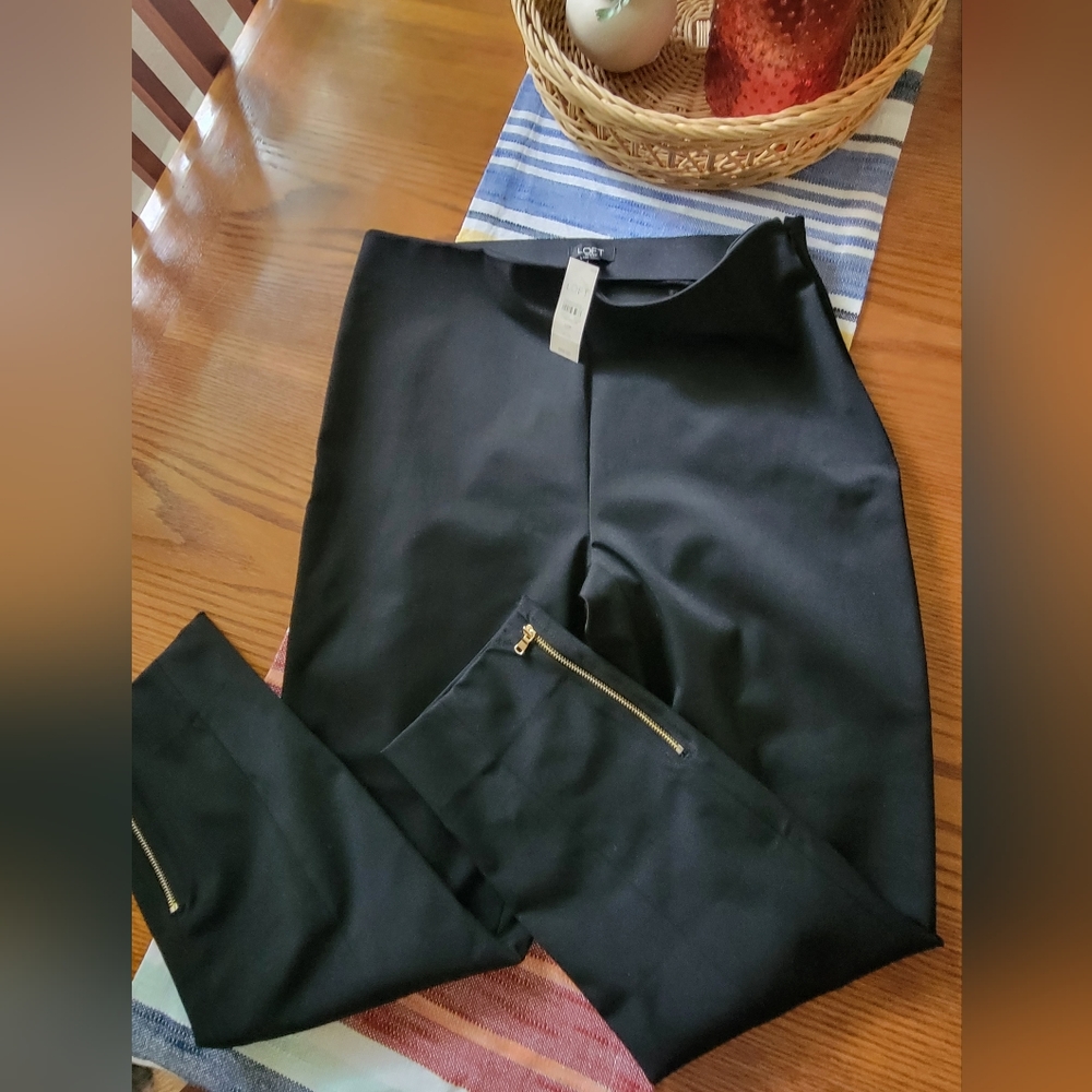 Loft pants with side zipper, size 12p